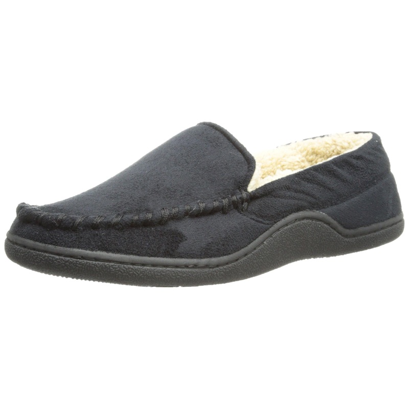Men's Microsuede Slipper with Sherpa Lining