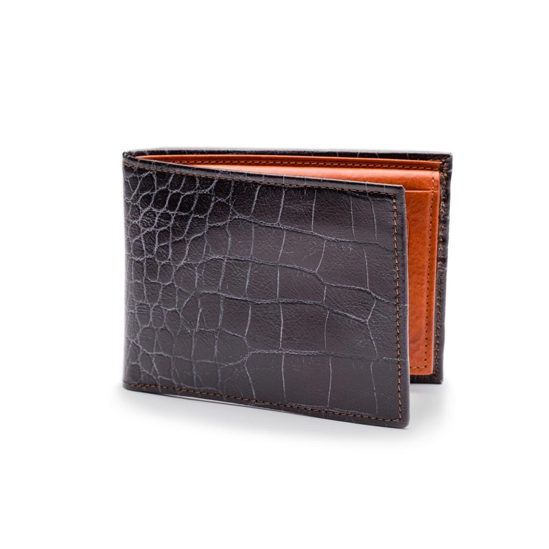 Men's Vintage Croco - ID Wallet w/ Passcase