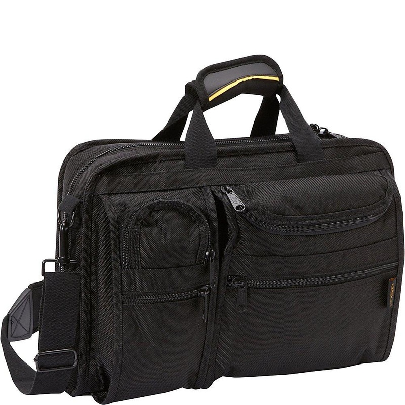 Ballistic Nylon Organizer Brief 8 Pocket w/Laptop Compartment