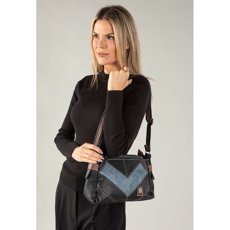 Faux Leather Cross-Body Bag