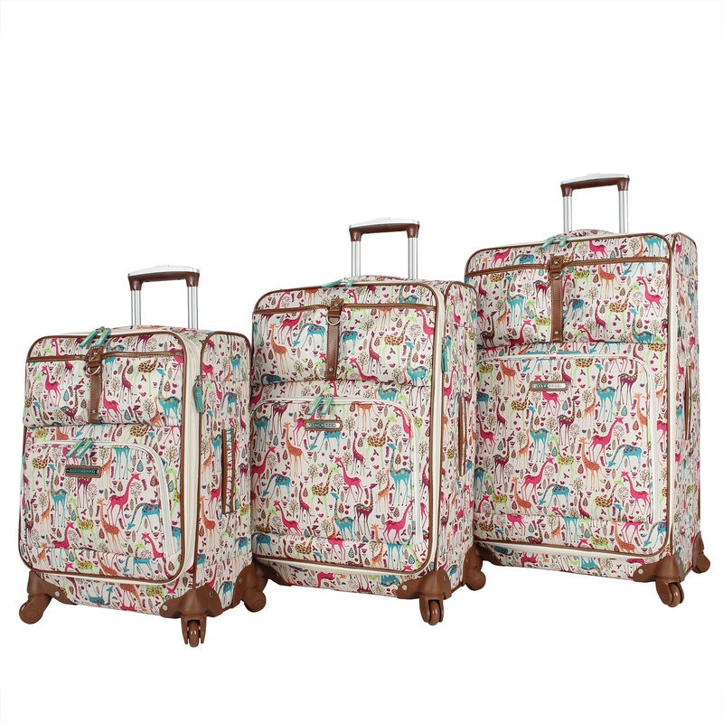 Giraffe Park 3Pc Softside Expandable Spinner Set (20/24/28)