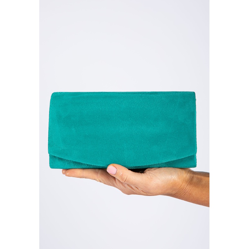 Suede Clutch Bag