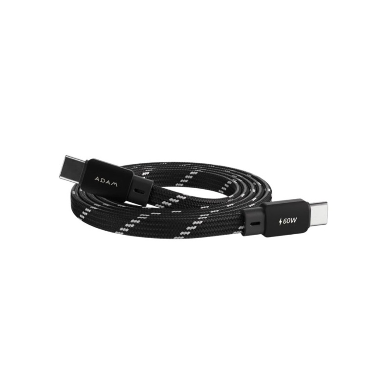 ADAM elements CASA MF100/MF200 | USB-C to USB-C Magnetic Flat Charging Cable 60W - Black