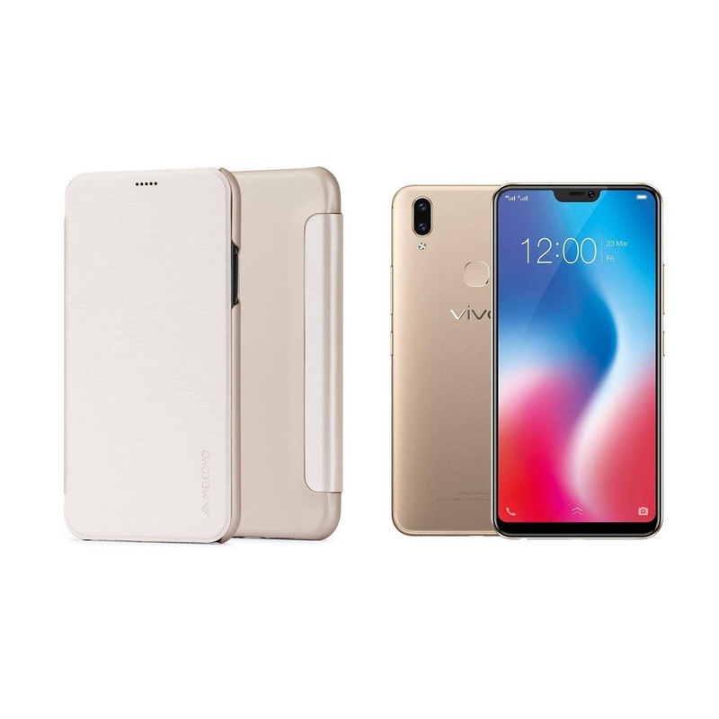 (Clearance) Meleovo Smart Jacket (Flip) for Vivo V9 - Brown