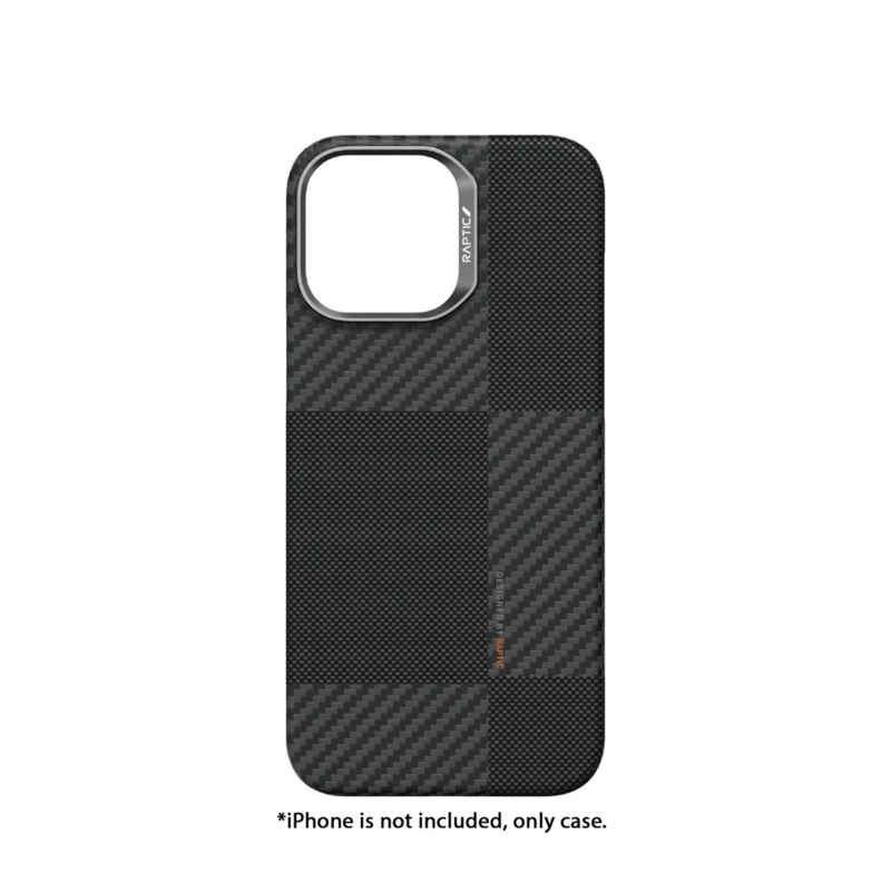 (Markdown) Raptic Aramid Fibre Croxx Case with Magsafe for iPhone 16 series - Mondrian - Black