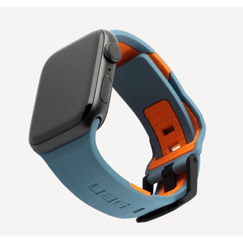 UAG Civilian Silicone Strap for Apple Watch 44/42 - Slate/Orange
