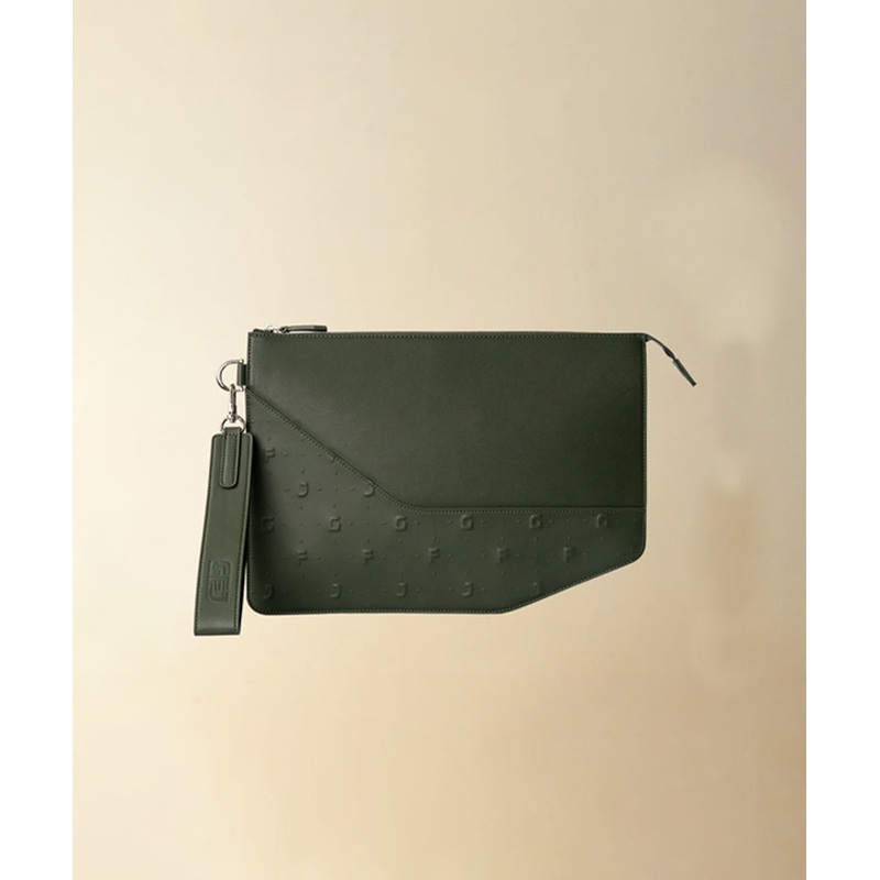 GFJ Golf Men's Glam Embo Clutch - Khaki