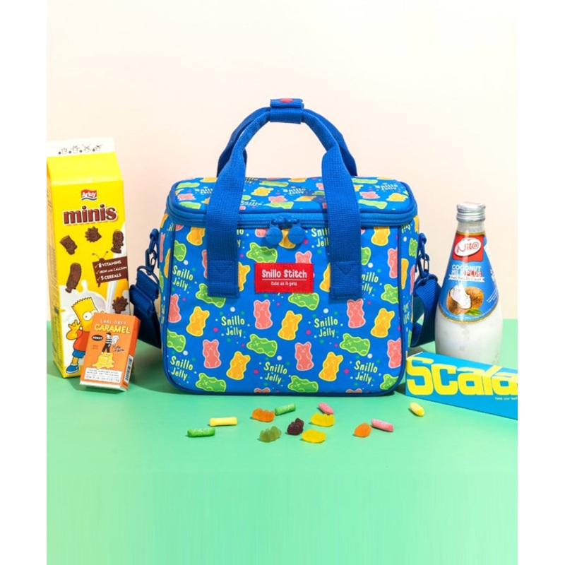 SNILLO STITCH Lunch Bag Shoulder Strap Jelly - Blue