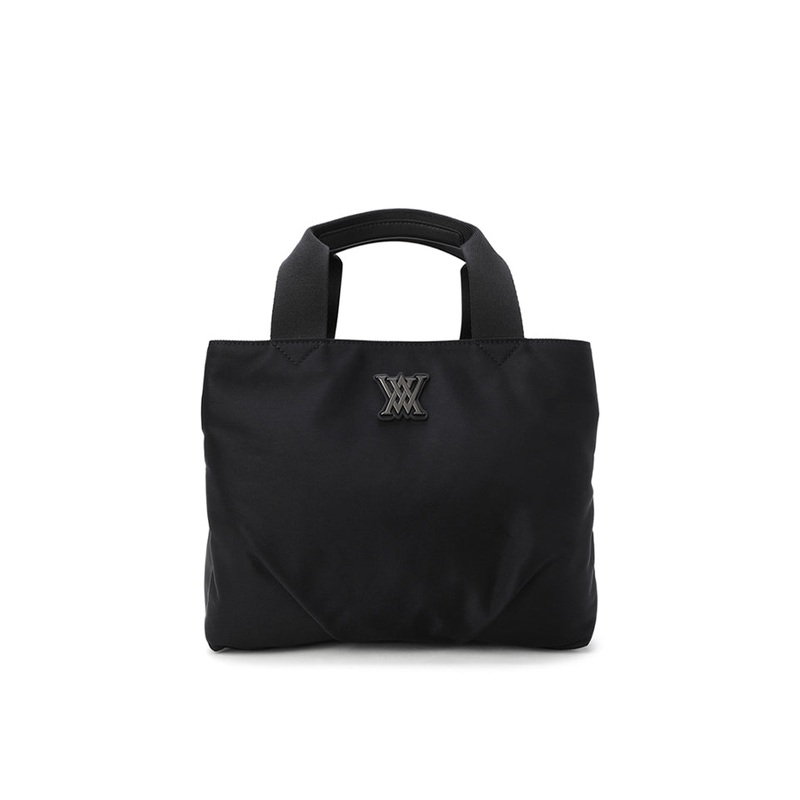 Uni Double Pocket Tote Bag - Black