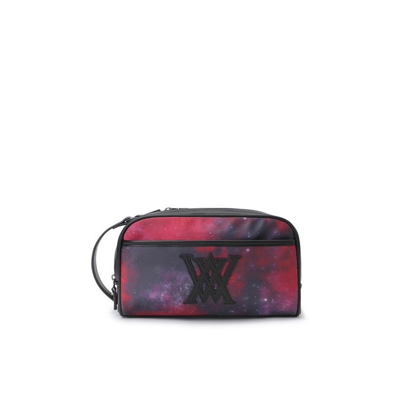 Unisex 3Way Zipper Pouch Bag - Red