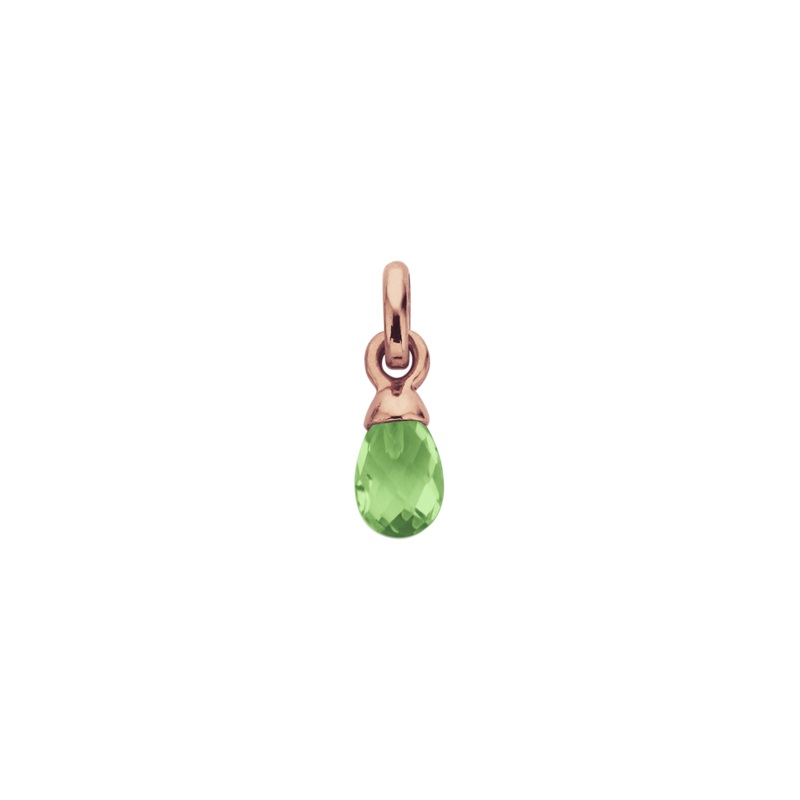 Kirstin Ash Peridot (August) Gemstone Charm - 18K Rose Gold Vermeil