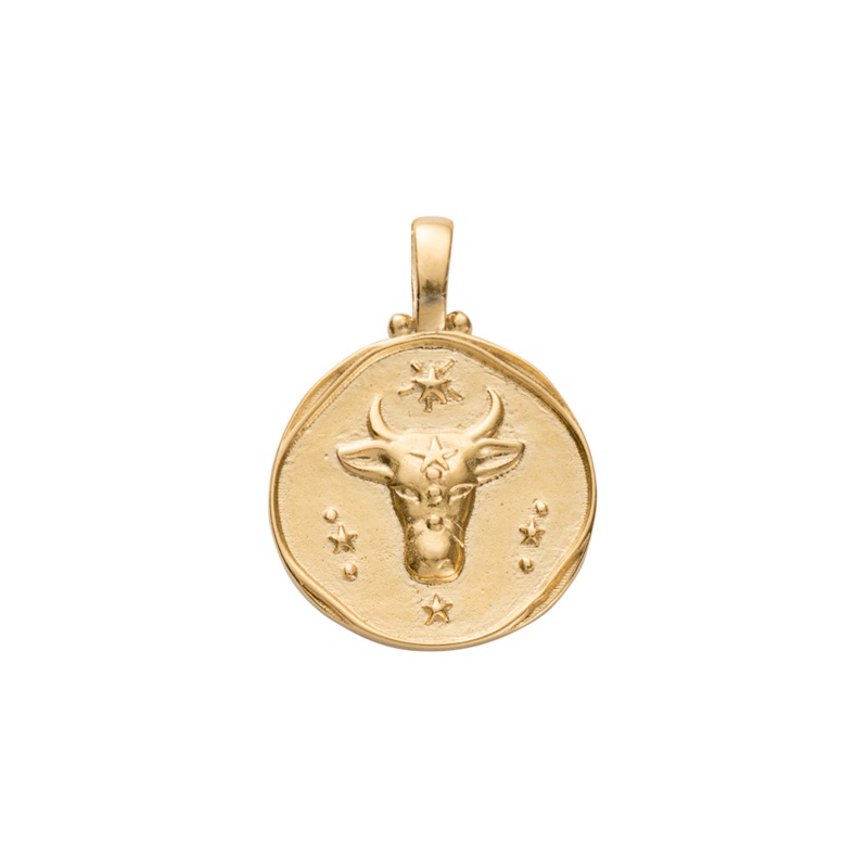 Kirstin Ash Zodiac Pendant w/ 18K Gold Vermeil - Taurus