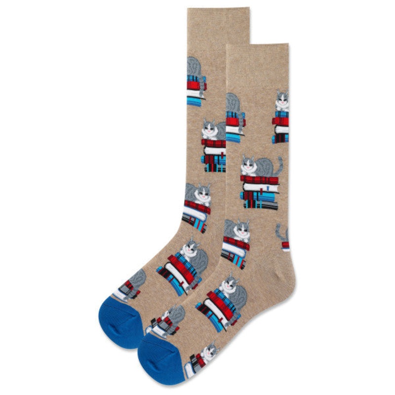 MEN'S BOOK CAT CREW SOCKS