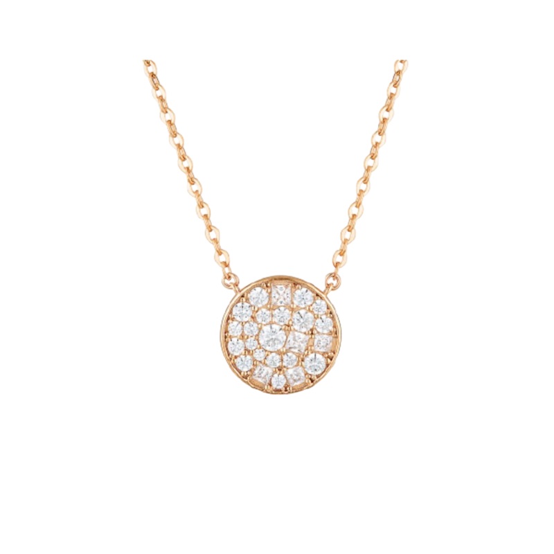 Georgini Mosaic Disc Pendant - Rose Gold