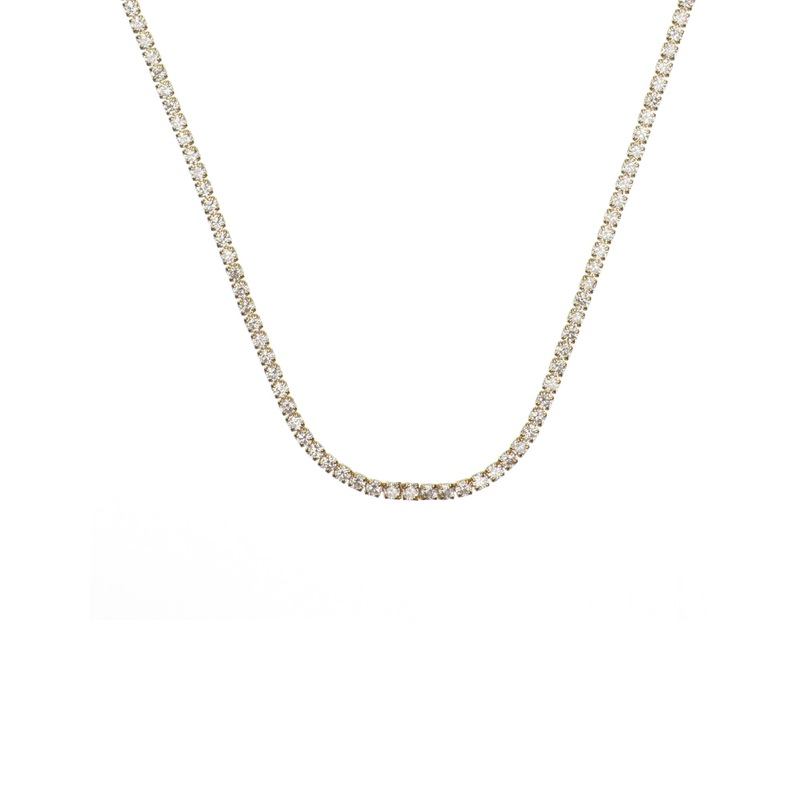 Georgini Sydney Soiree 2mm Tennis Necklace 42cm- Gold