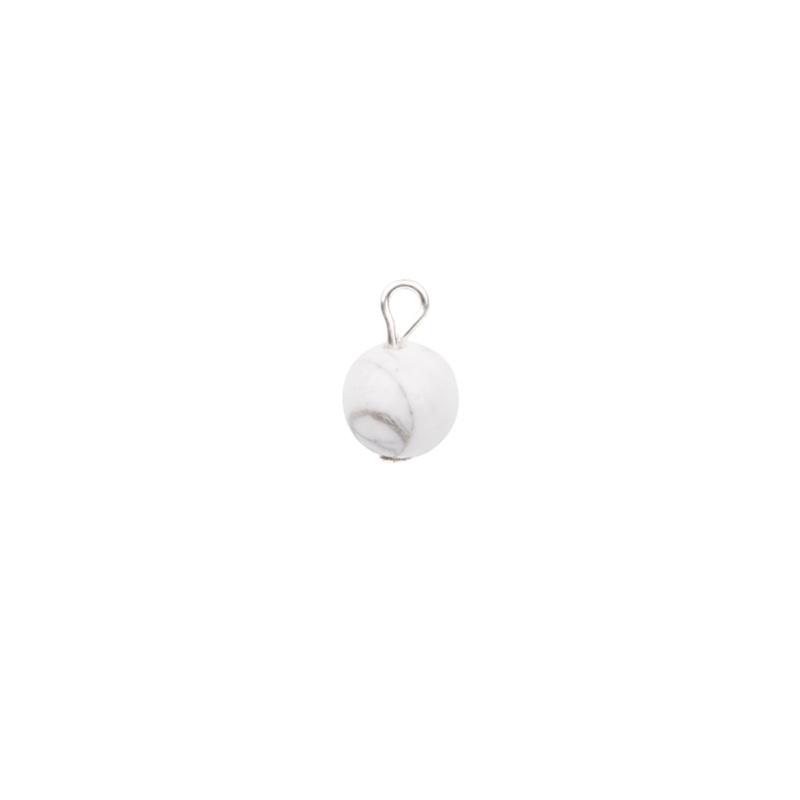 Isadora Aurelia 8mm Bead Charm - White Howlite