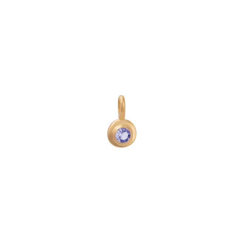 Kirstin Ash 18K Gold Vermeil Birthstone Charm - December (Tanzanite) - Gold
