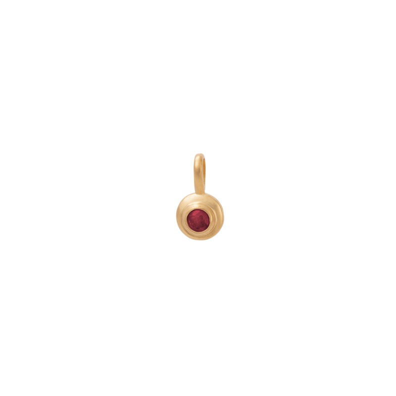 Kirstin Ash 18K Gold Vermeil Birthstone Charm - January (Garnet) - Gold