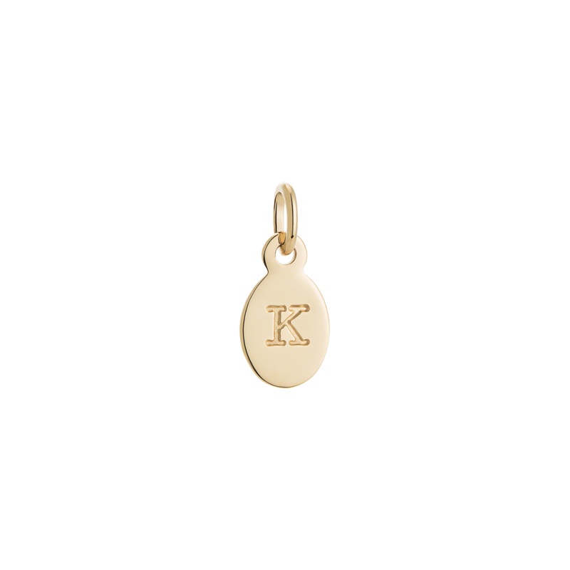 Kirstin Ash Initial Charm w/ 18K Gold Vermeil - K