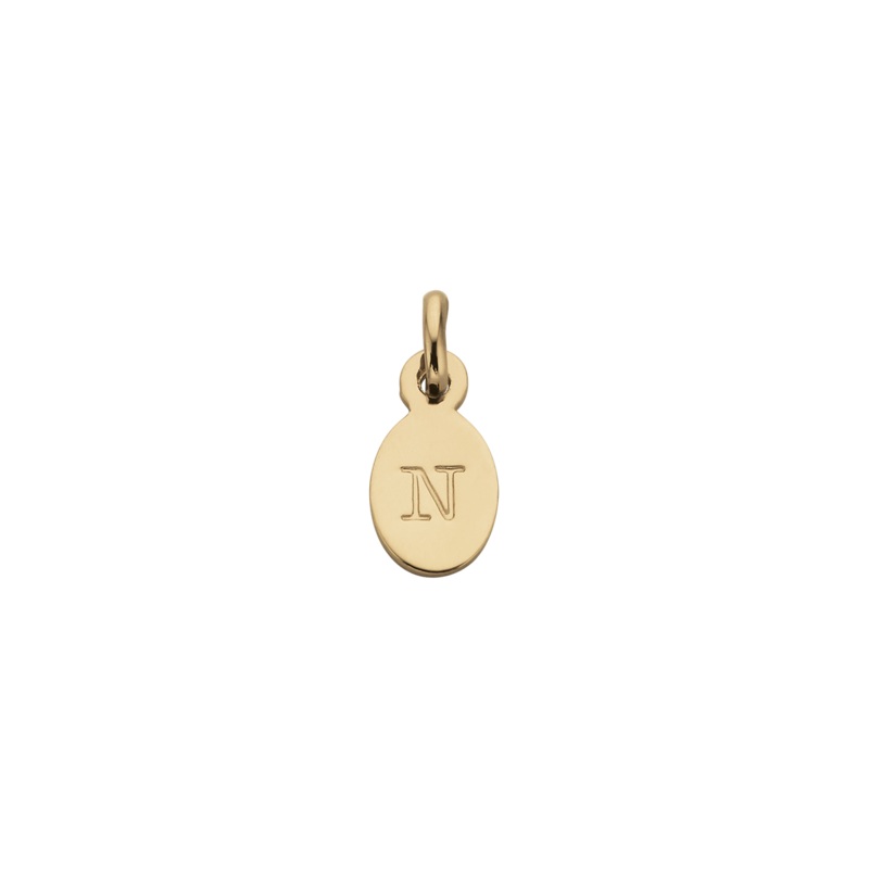 Kirstin Ash Initial Charm w/ 18K Gold Vermeil - N