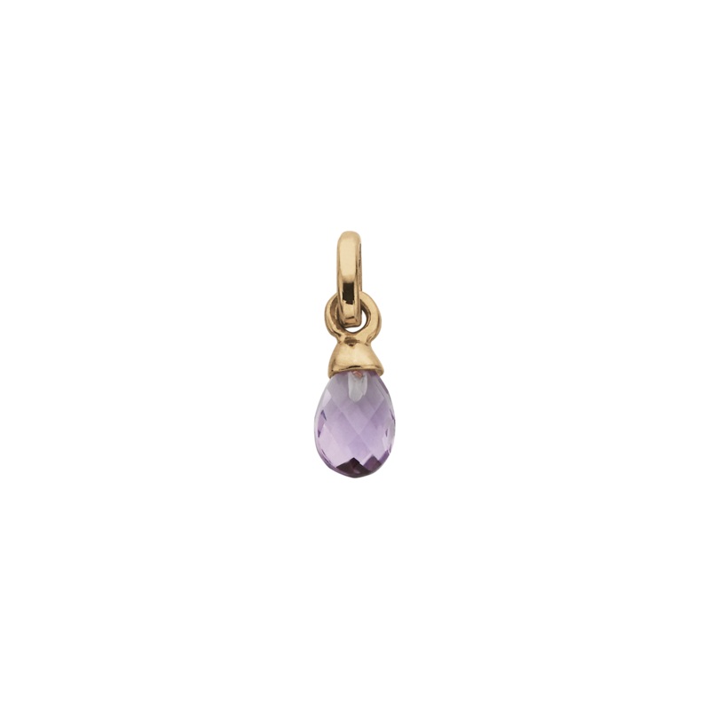 Kirstin Ash Light Amethyst (Feb) Gemstone Charm - Gold