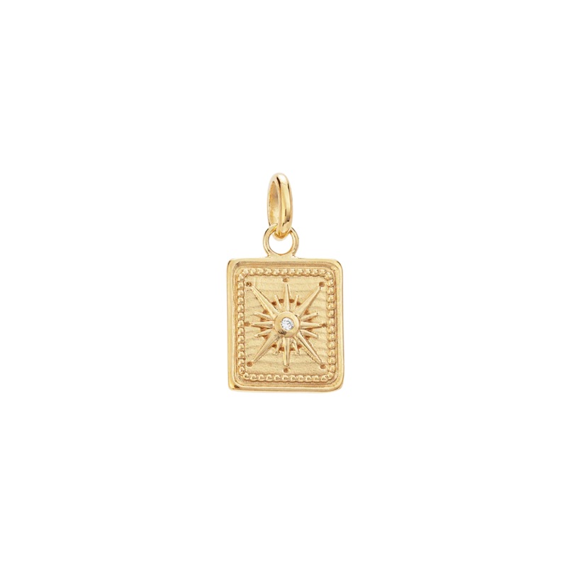 Kirstin Ash True North Coin Charm - Gold