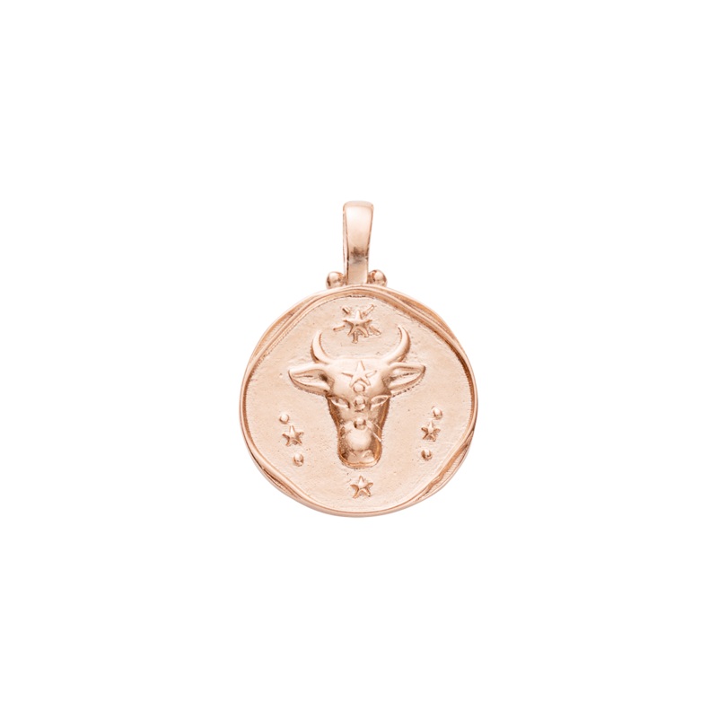 Kirstin Ash Zodiac Charm w/ 18K Rose Gold Vermeil - Taurus