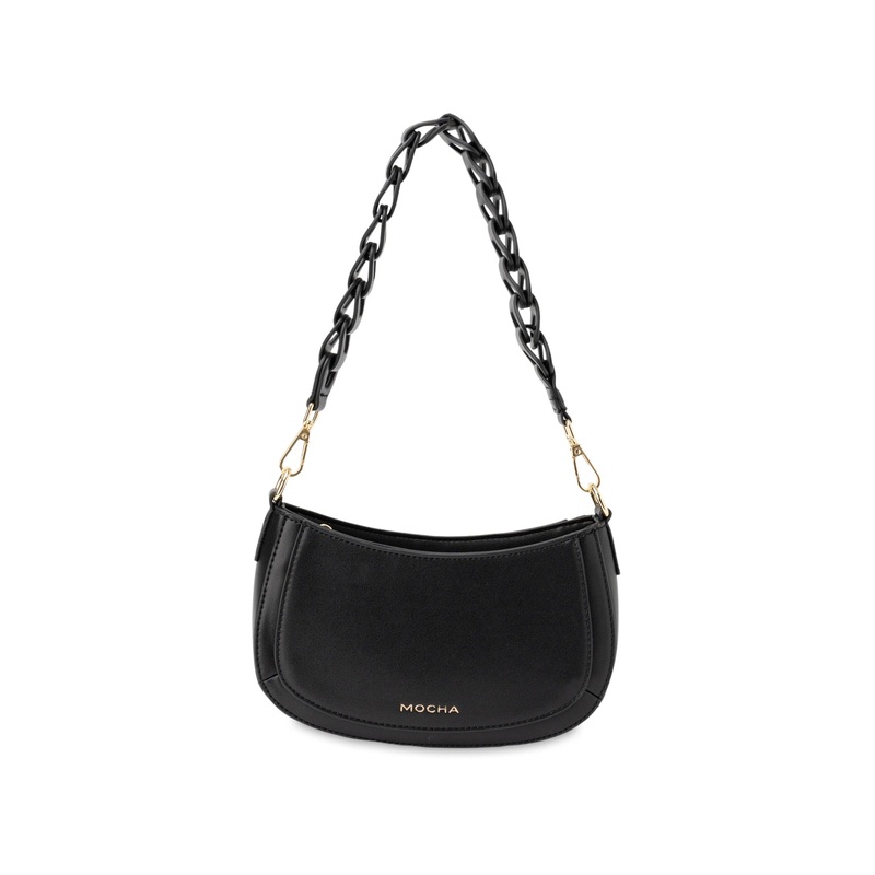 Mocha Avery Shoulder Bag - Black