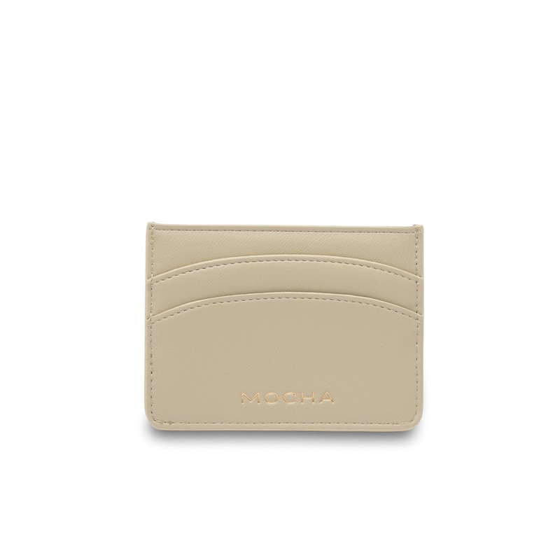 Mocha Claire Simple Cardholder - Light Olive