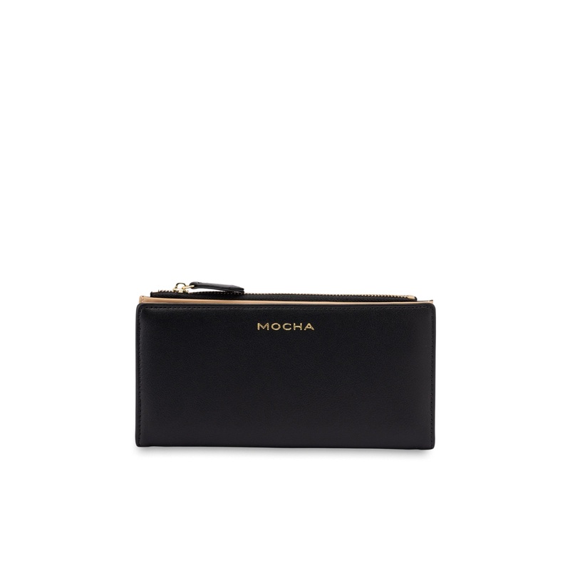 Mocha Classic Arya Wallet - Black/Camel