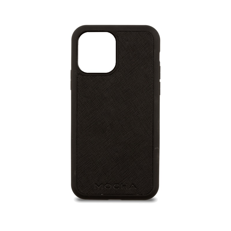 Mocha Jane Leather Hard Case iPhone 12 mini - Black