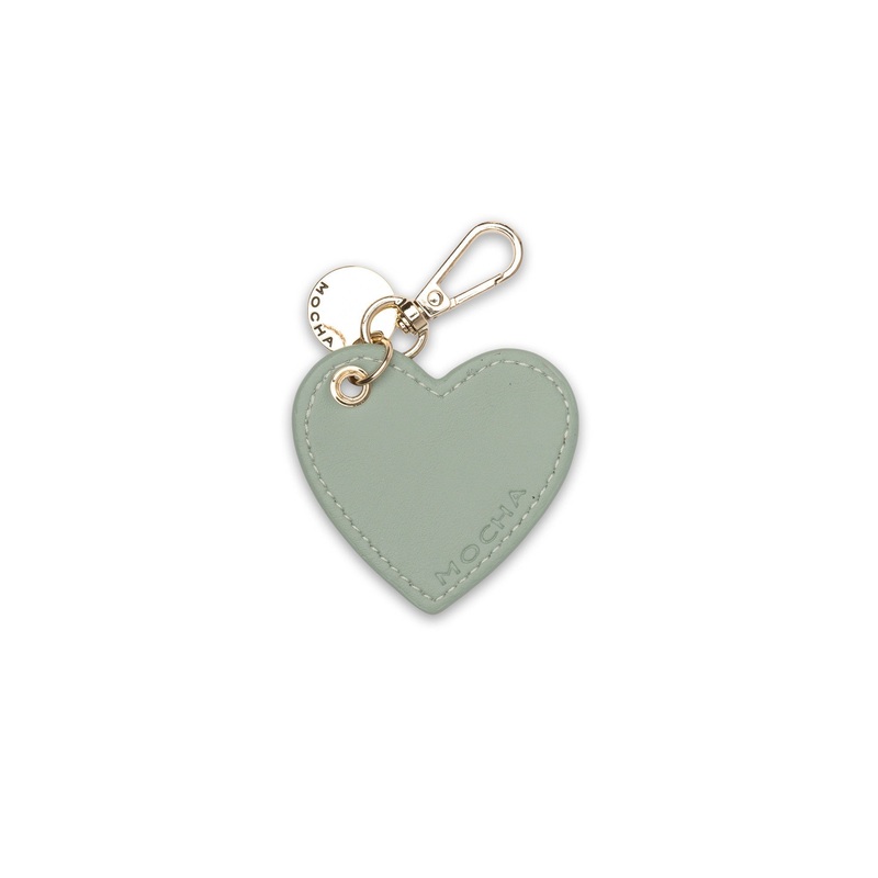 Mocha Penelope Heart Key Ring - Mint