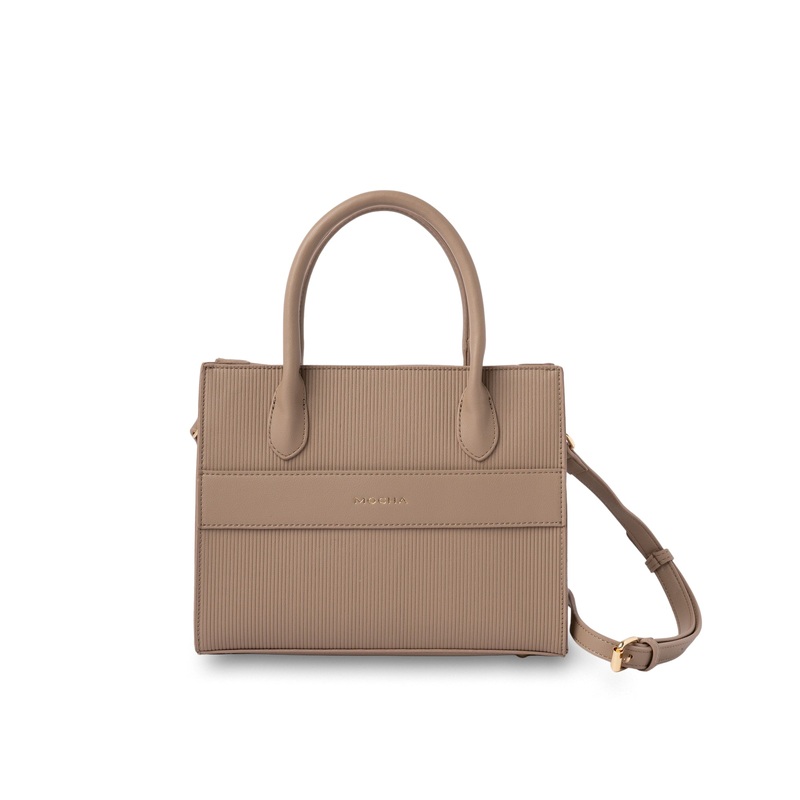 Mocha Penelope Small Tote - Taupe