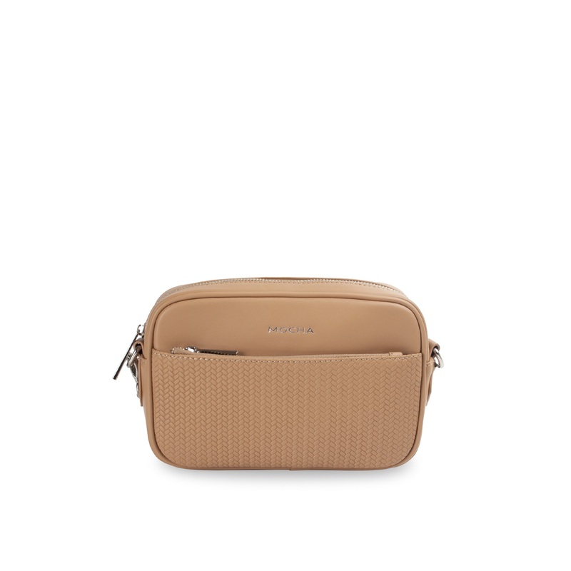 Mocha Tessa Crossbody Bag- Taupe