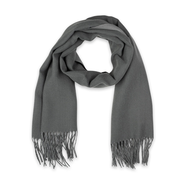Mocha Two-tone Twill Scarf- Grey