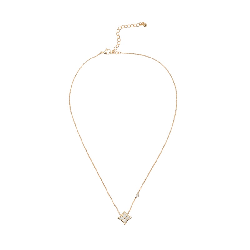 Mocha Vera Diamond Pendant Necklace - Gold