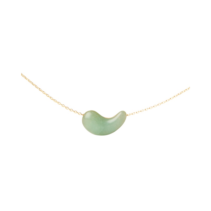 PDPAOLA Green Aventurine Aura Necklace - Gold
