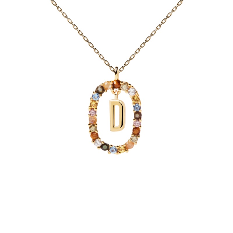 PDPAOLA Letter Necklace - D