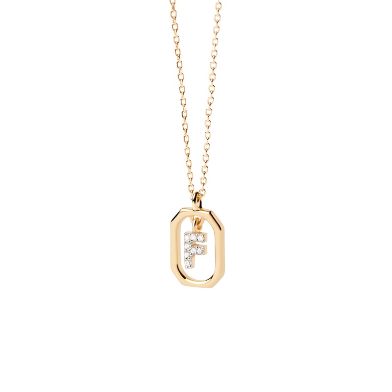 PDPAOLA Mini Letter F Necklace - Gold