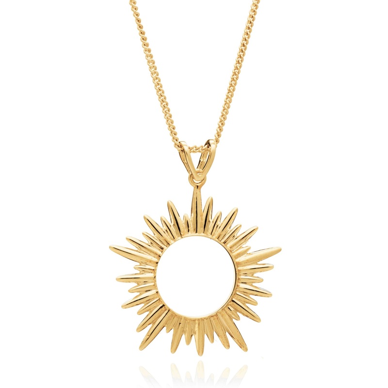 Rachel Jackson Electric Goddess Medium Sun Necklace- Gold