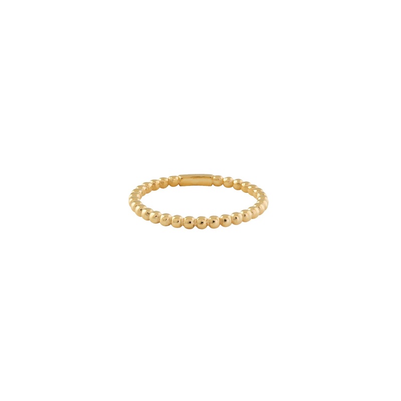 Von Treskow Yg Plated Bead Detail Fine Ring