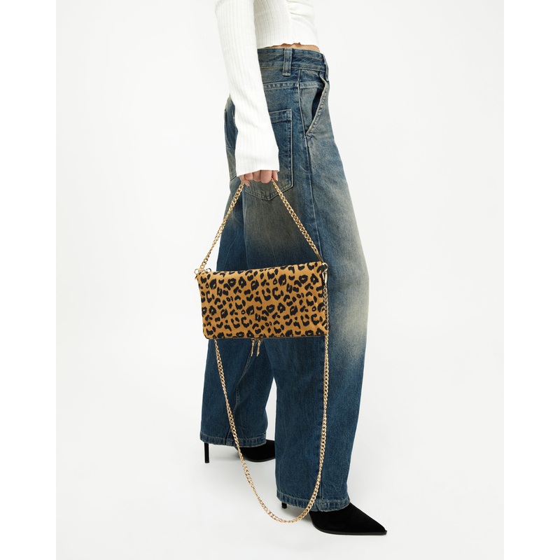 Abigail bolso de hombro pequeo con solapa y bandolera extrable animal print
