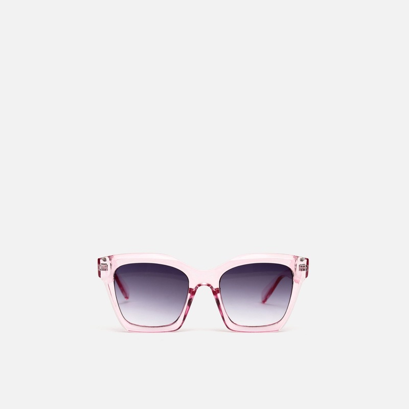 Alejandra gafas de sol cuadradas con montura de pasta transparente
