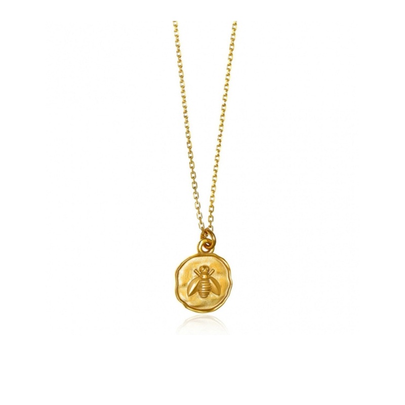 Gregio Symbolic Gold Necklace W/ Bee- Gold