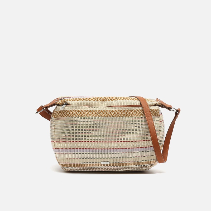 Mica bolso bandolera con estampado jacquard