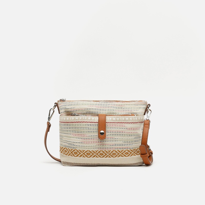 Micu bolso bandolera con estampado jacquard y neceser pequeo