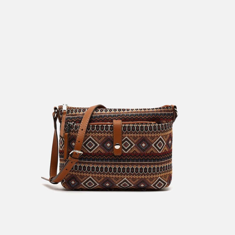 Misi bolso bandolera con estampado jacquard y neceser pequeo