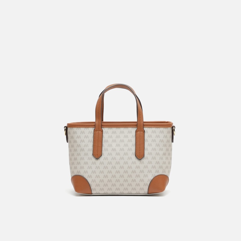 Monogrami bolso tote pequeo con estampado monogram y asa bandolera