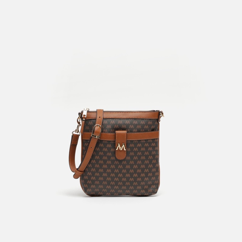 Monogramito bolso bandolera pequeo con estampado monograma