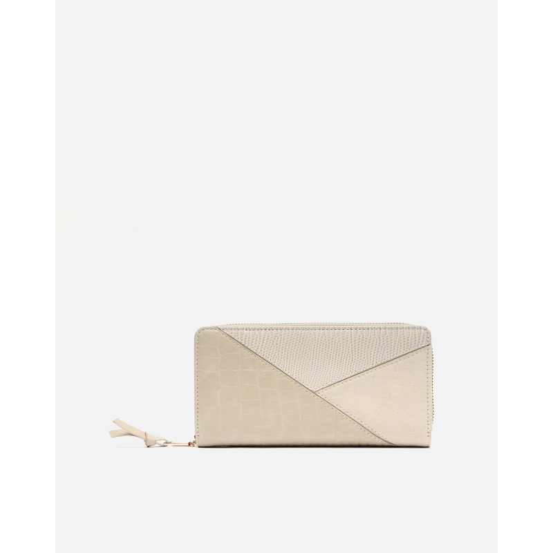 Ofel monedero grande con estampado patchwork animal print